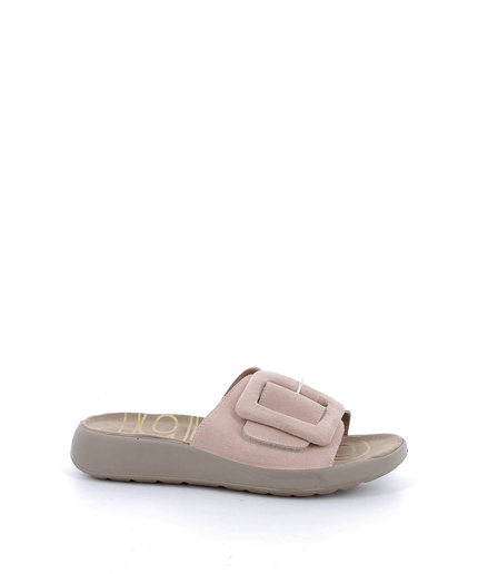 Ciabatta in pelle rosa - Piedi Folli