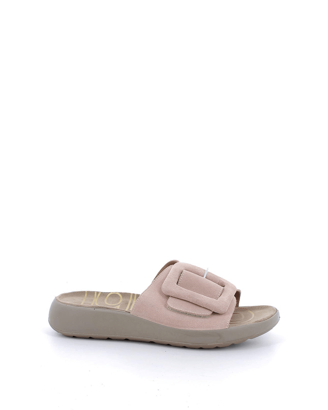 Ciabatta in pelle rosa - Piedi Folli