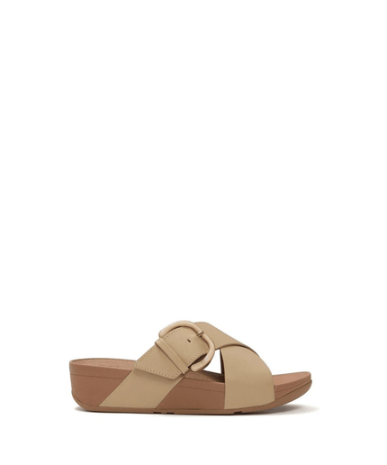 Ciabatta lulu in pelle beige - Piedi Folli