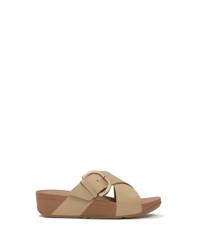 Ciabatta lulu in pelle beige - Piedi Folli