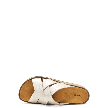 Ciabatta platform in pelle laminata - Piedi Folli