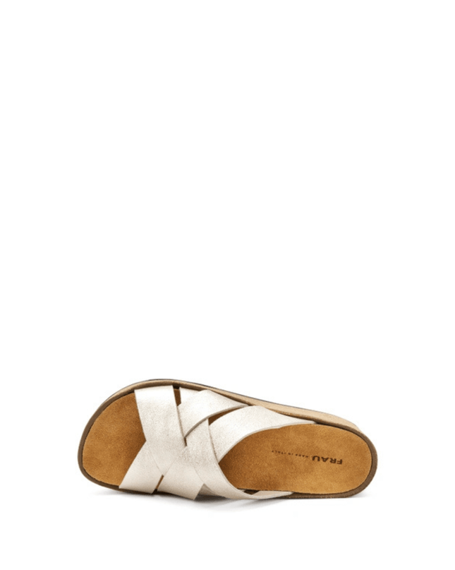 Ciabatta platform in pelle laminata - Piedi Folli