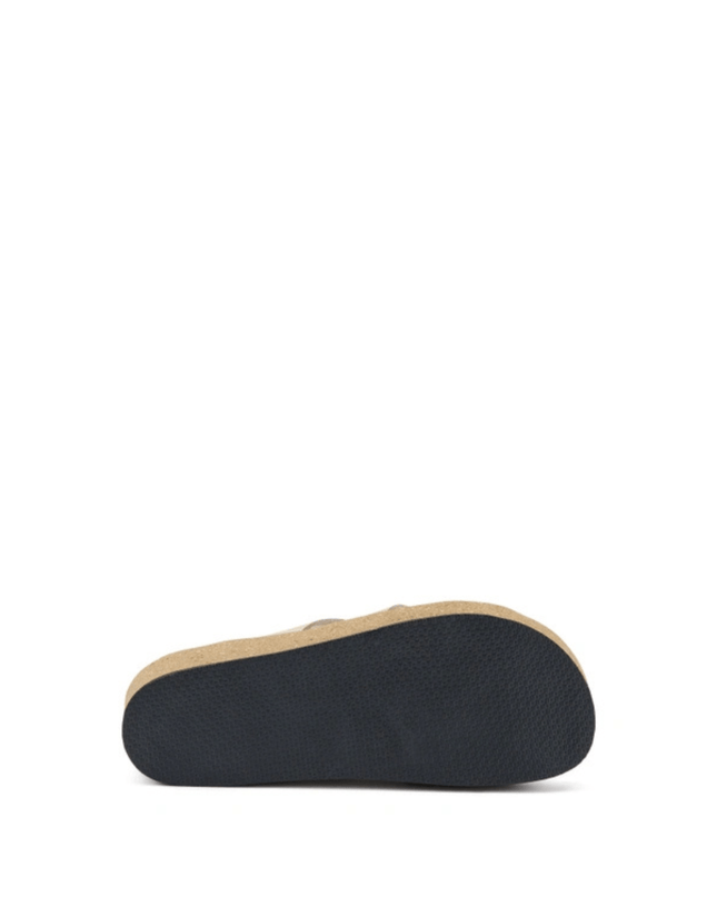 Ciabatta platform in pelle laminata - Piedi Folli