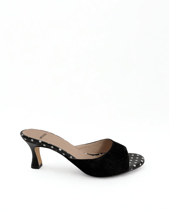 Ciabattina nera con pois - Piedi Folli