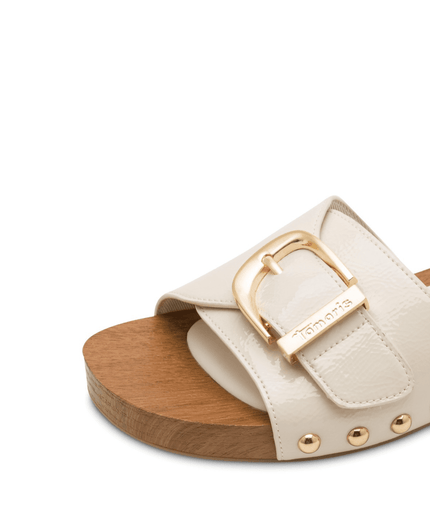 Cibatta con zeppa bianco - Piedi Folli