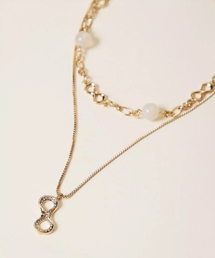 Collana a doppio giro con logo - Piedi Folli