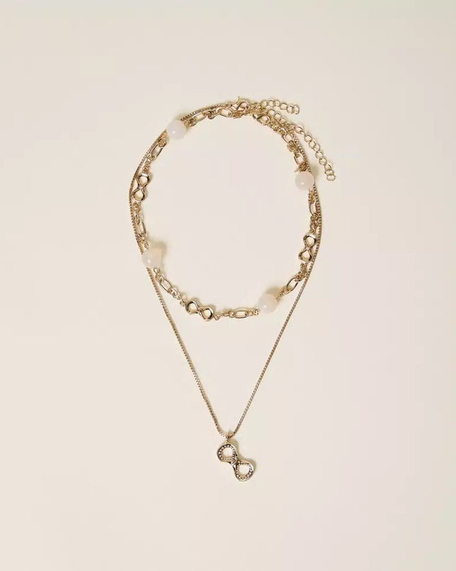 Collana a doppio giro con logo - Piedi Folli