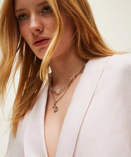 Collana a doppio giro con logo - Piedi Folli