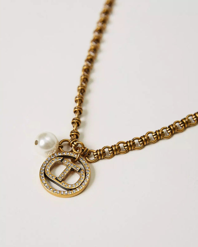 Collana con pendente Oval T - Piedi Folli