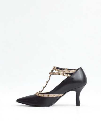 Décolleté con borchie nero - Piedi Folli
