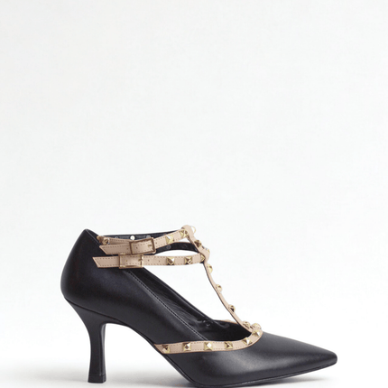 Décolleté con borchie nero - Piedi Folli