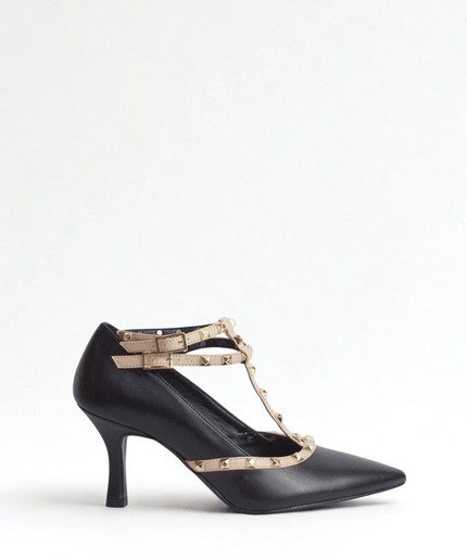 Décolleté con borchie nero - Piedi Folli