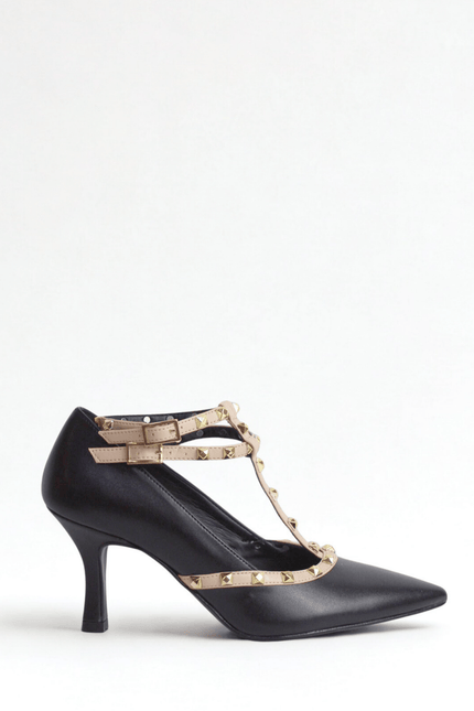Décolleté con borchie nero - Piedi Folli