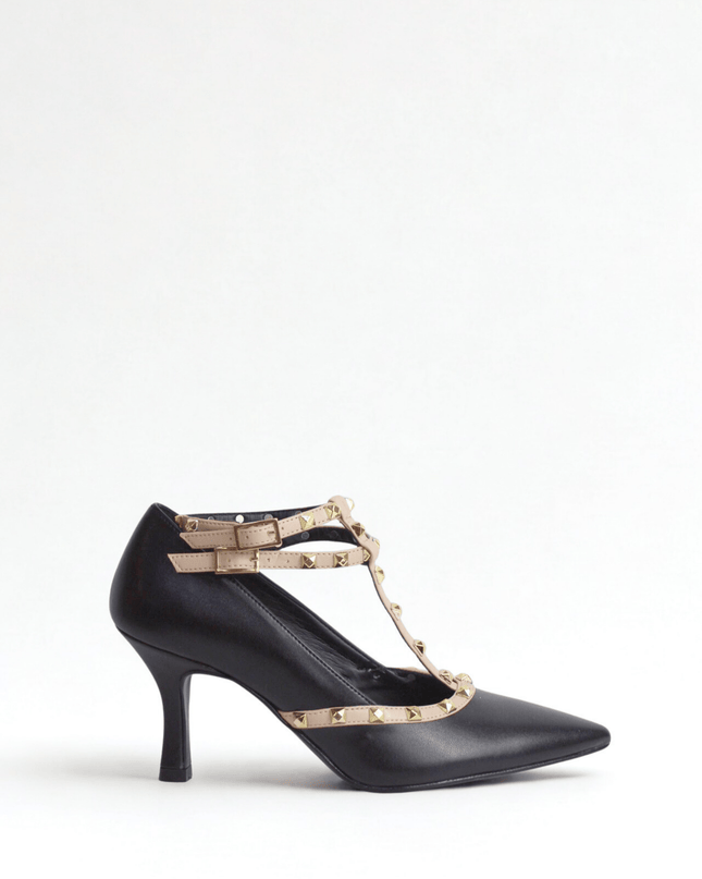 Décolleté con borchie nero - Piedi Folli