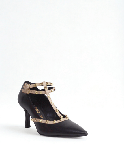 Décolleté con borchie nero - Piedi Folli