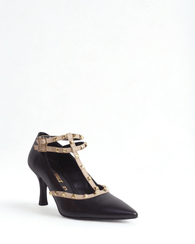 Décolleté con borchie nero - Piedi Folli