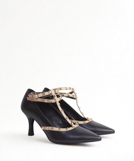 Décolleté con borchie nero - Piedi Folli
