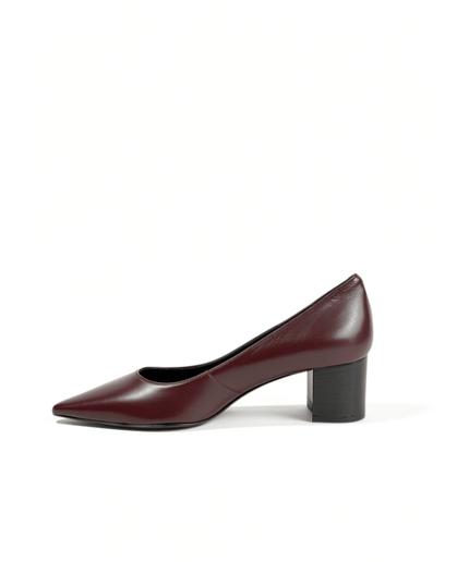 Décolleté in pelle bordeaux - Piedi Folli