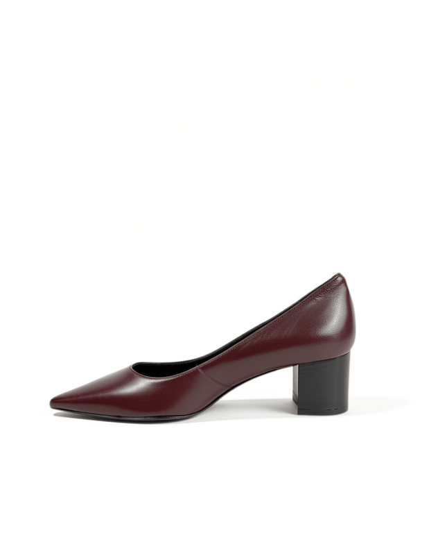 Décolleté in pelle bordeaux - Piedi Folli
