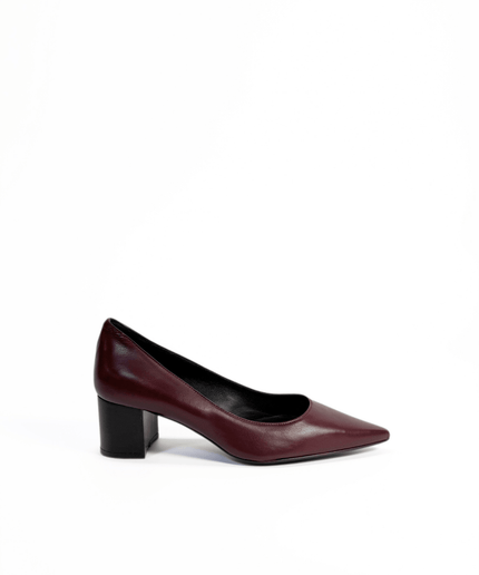 Décolleté in pelle bordeaux - Piedi Folli