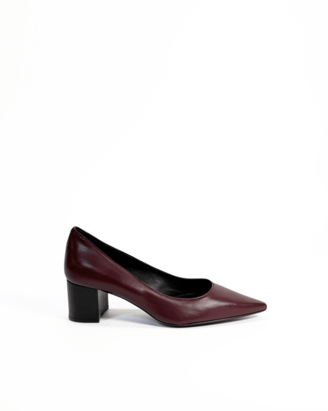 Décolleté in pelle bordeaux - Piedi Folli