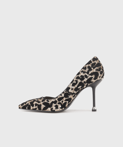 Décolleté in pelle leopard - Piedi Folli