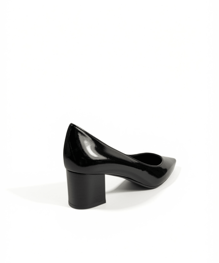 Décolleté in pelle nero - Piedi Folli