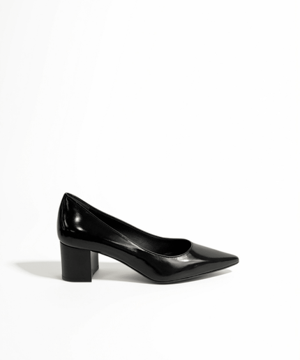 Décolleté in pelle nero - Piedi Folli