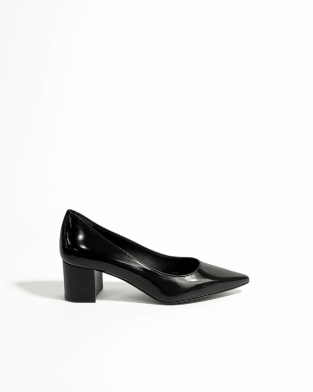 Décolleté in pelle nero - Piedi Folli