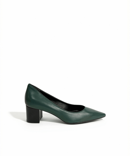 Décolleté in pelle verde - Piedi Folli