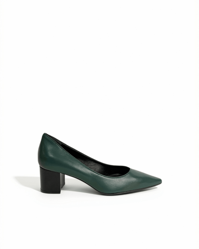 Décolleté in pelle verde - Piedi Folli