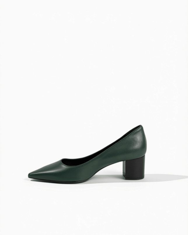 Décolleté in pelle verde - Piedi Folli