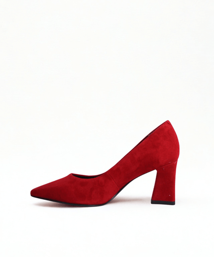 Décolleté scamosciato rosso - Piedi Folli