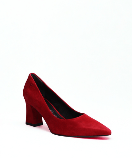 Décolleté scamosciato rosso - Piedi Folli