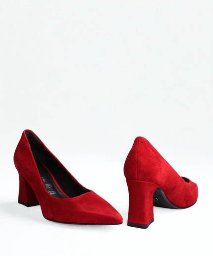 Décolleté scamosciato rosso - Piedi Folli