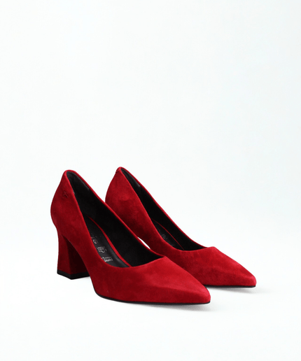 Décolleté scamosciato rosso - Piedi Folli