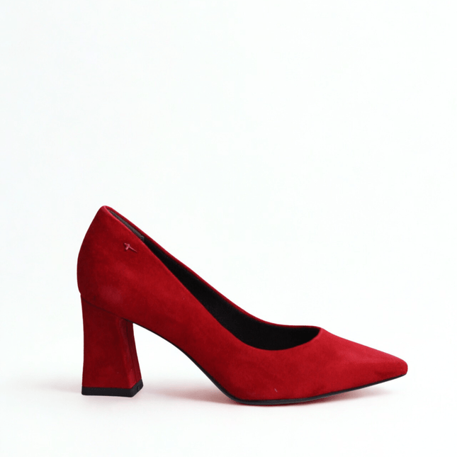 Décolleté scamosciato rosso - Piedi Folli
