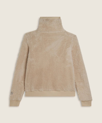 Felpa in pile sherpa con zip e collo alto - Piedi Folli