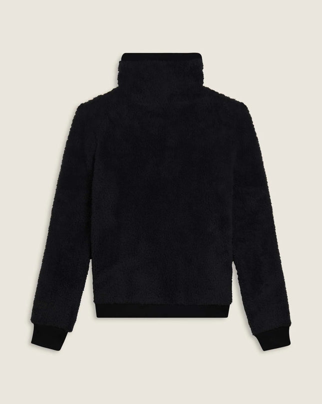 Felpa in pile sherpa con zip e collo alto - Piedi Folli