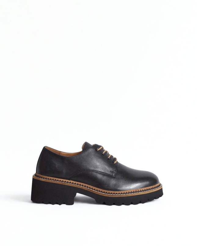 Francesina in pelle nero - Piedi Folli