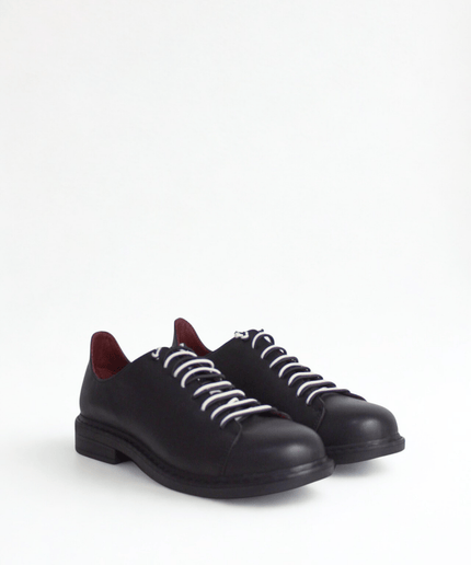 Francesina in pelle nero - Piedi Folli
