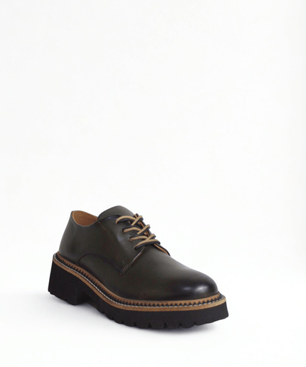 Francesina in pelle olive - Piedi Folli