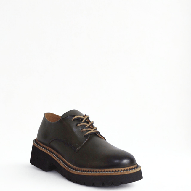 Francesina in pelle olive - Piedi Folli