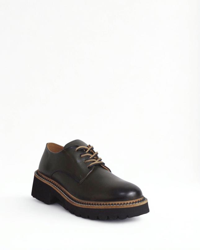 Francesina in pelle olive - Piedi Folli