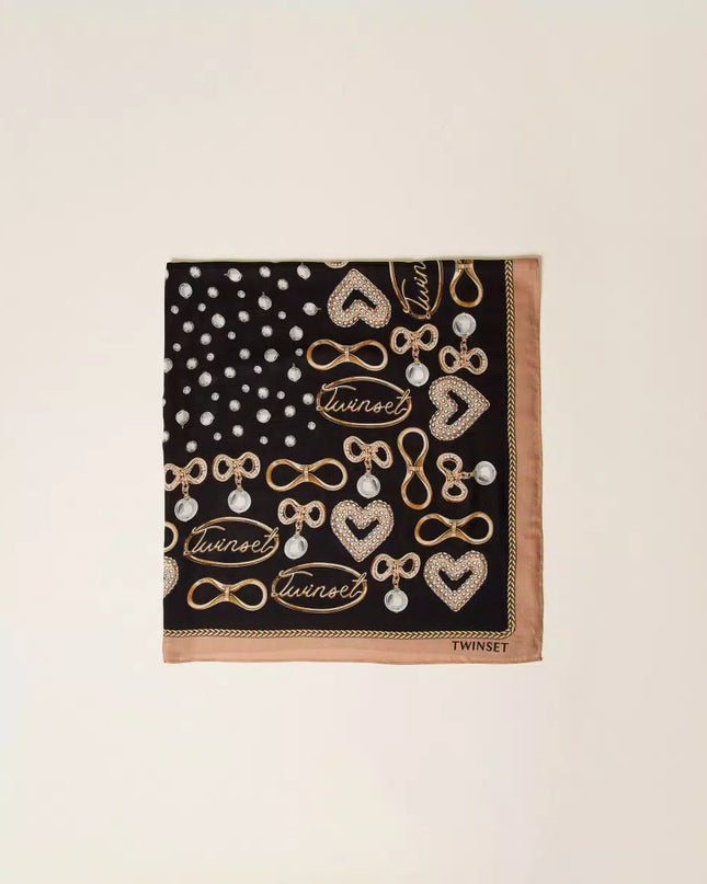 Kefiah con stampa bijoux - Piedi Folli