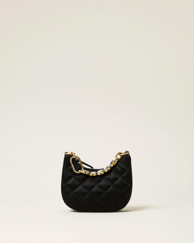 Mini borsa a tracolla in raso quilted - Piedi Folli