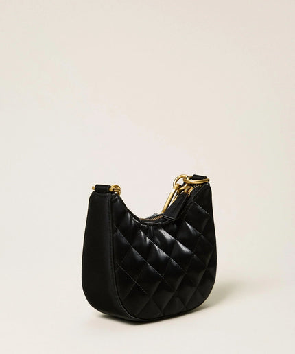 Mini borsa a tracolla in raso quilted - Piedi Folli