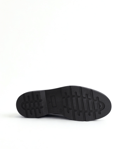 Mocassino nero con frange - Piedi Folli