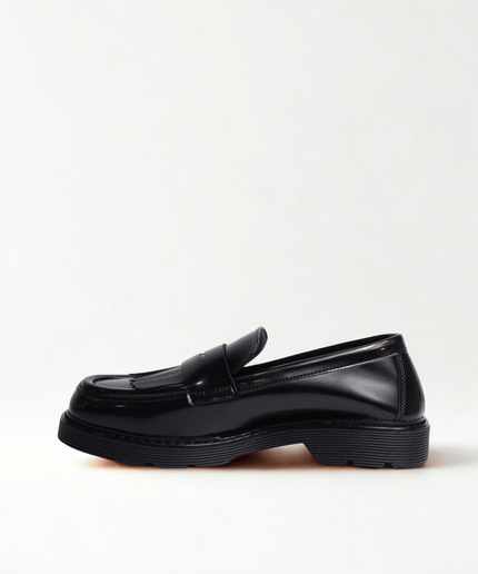 Mocassino nero con frange - Piedi Folli