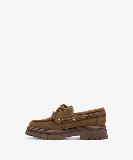 Mocassino scamosciato camel - Piedi Folli